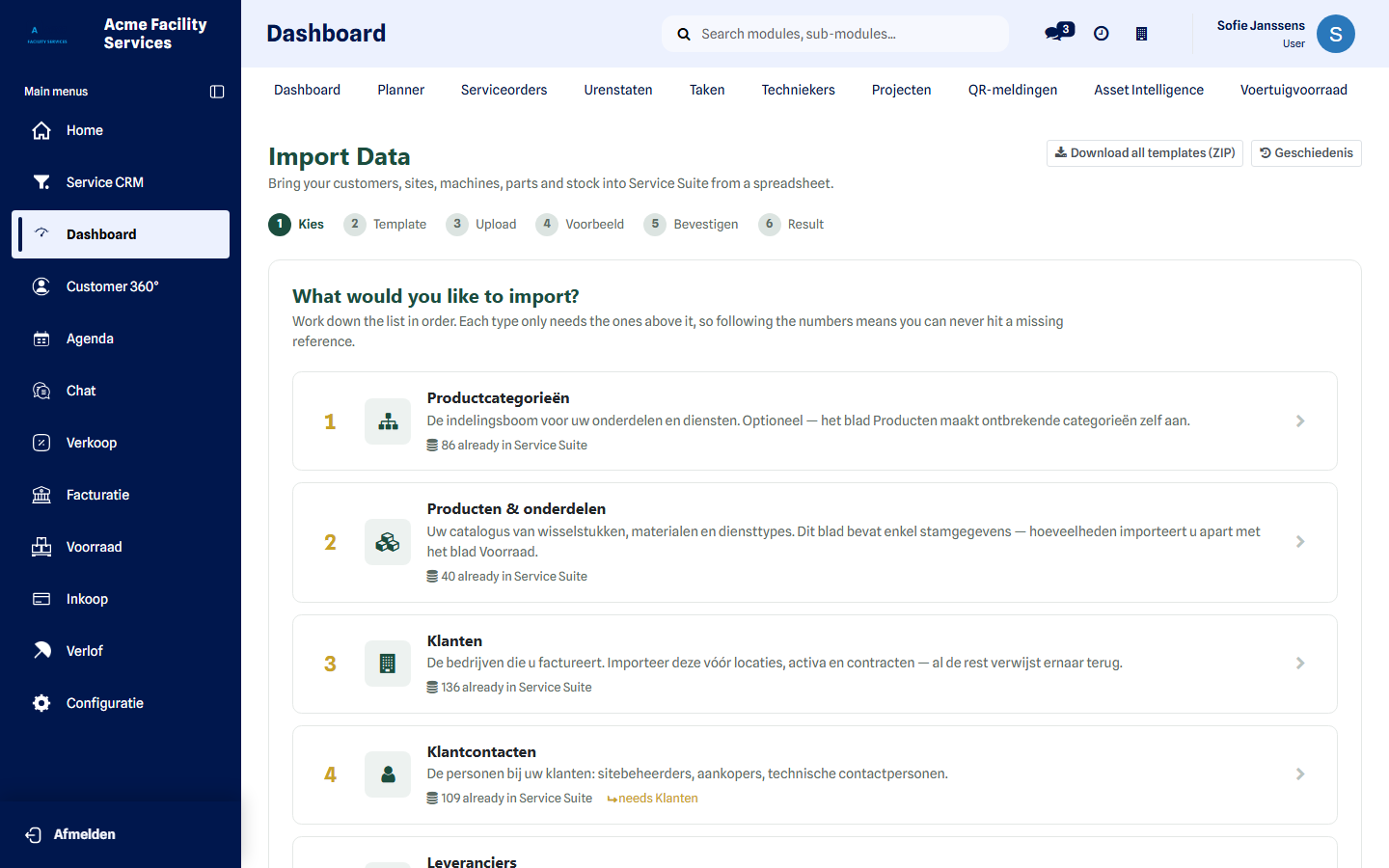 Import data