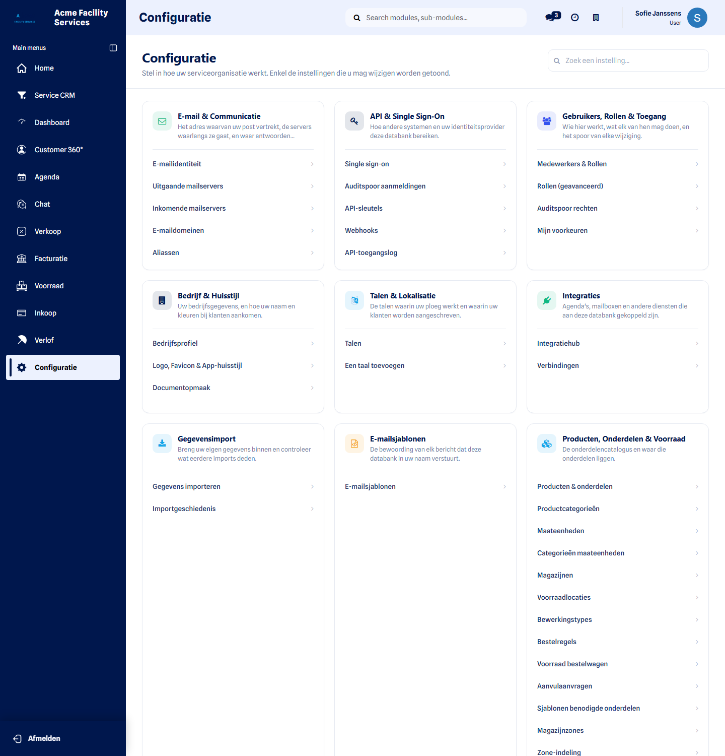 The Configuration page