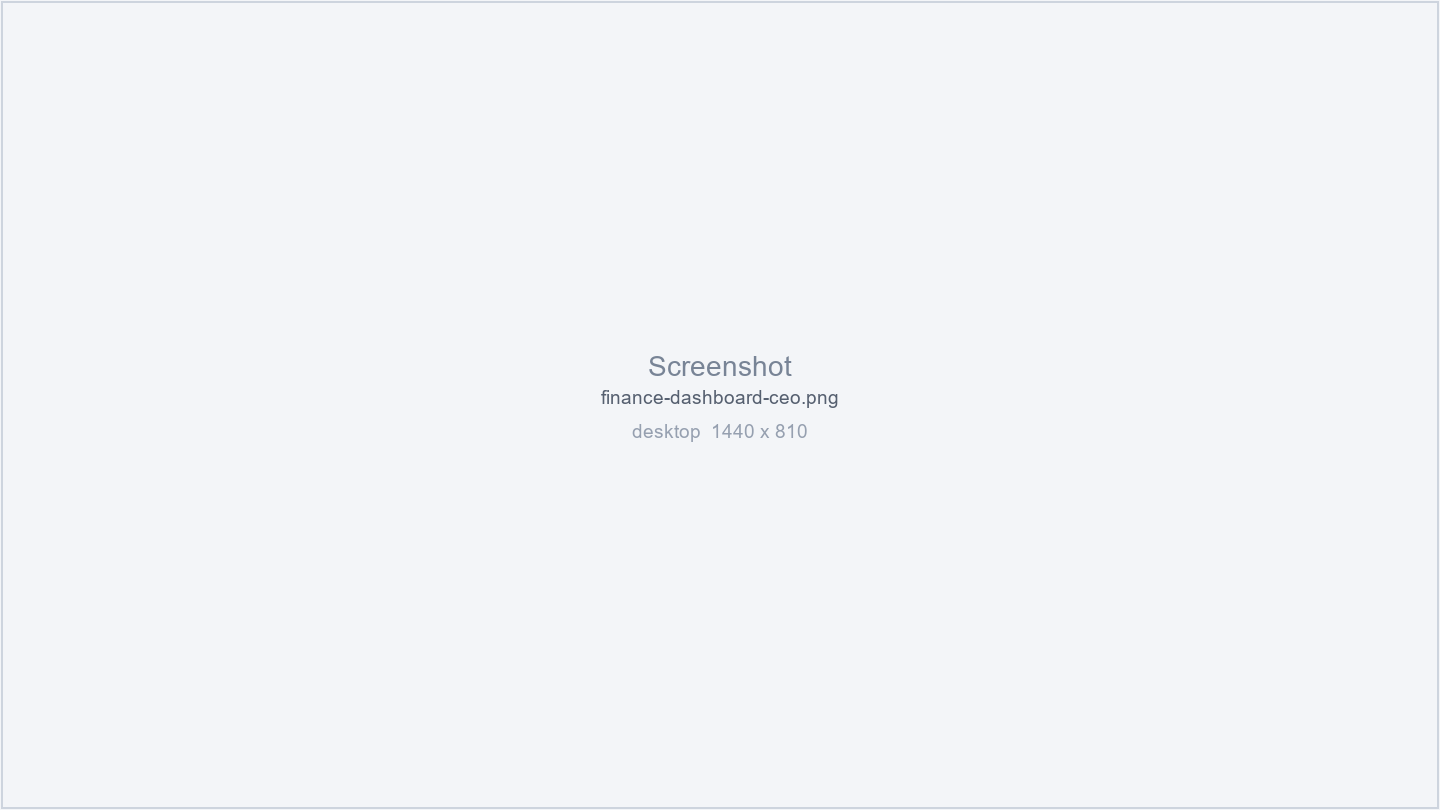 De CEO-weergave van het financieel dashboard
