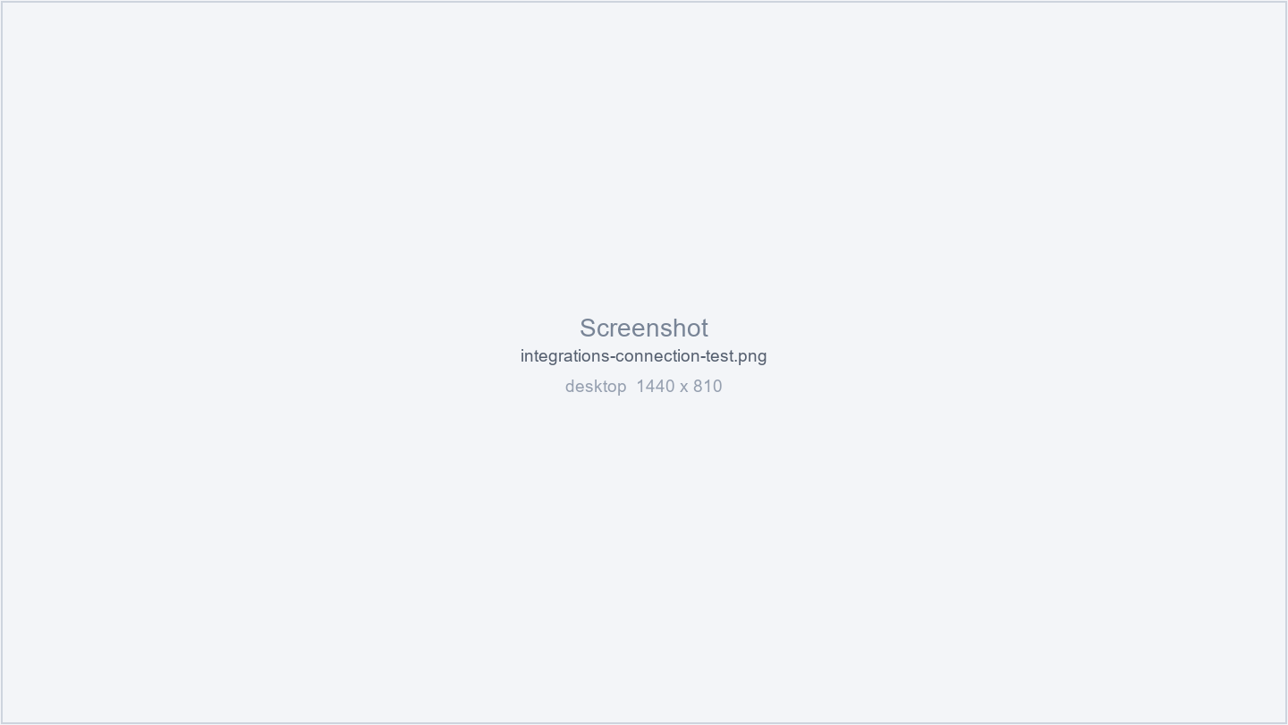 The result of a connection test