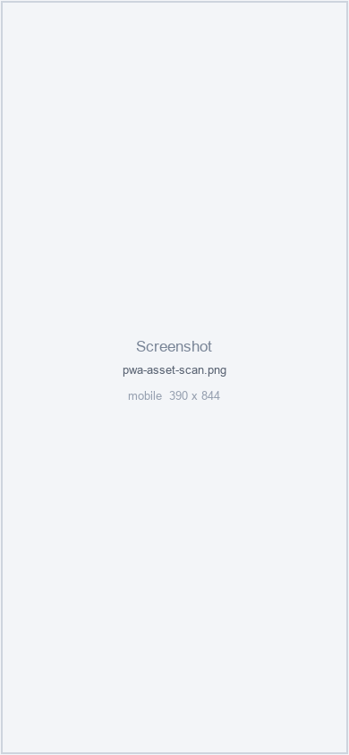 The scan screen in the app