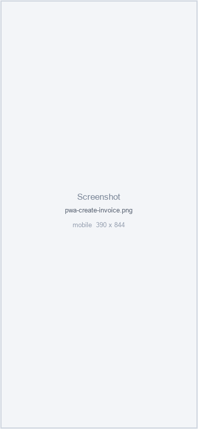 The invoice on the job in the app